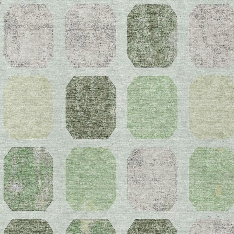 HomeRoots Geometric Transitional Rectangle Outdoor Rug