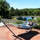 preview thumbnail 7 of 71, Sunnydaze Rope Hammock with 12-Foot Stand, Hammock Pad & Pillow