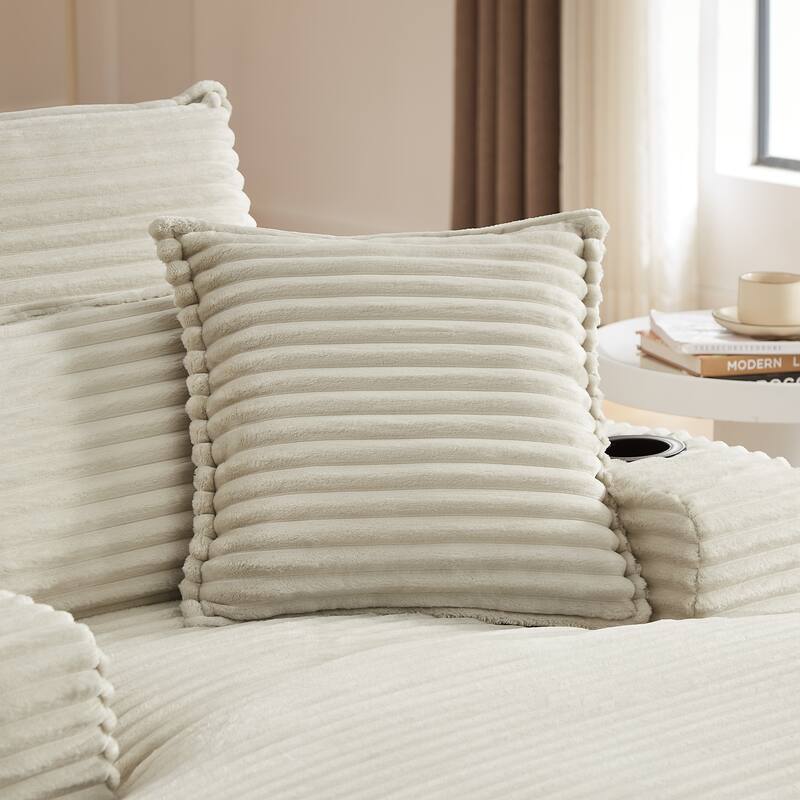 Rossetta 47'' Modern Comfortable Unique Cushion Design Cushioned Compression Corduroy Sofa with Spacious Depth