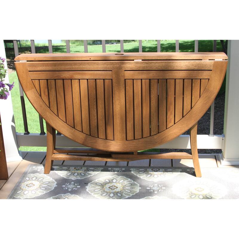 Eilaf 48" Round Eucalyptus Folding Table - N/A