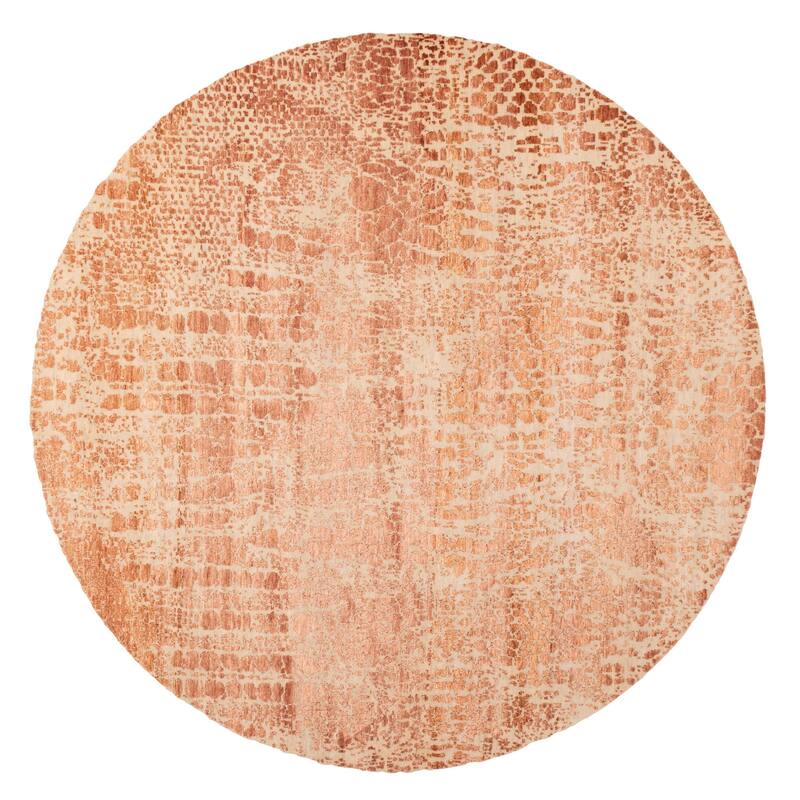 ECARPETGALLERY Hand-knotted Legacy Copper Silk, Wool Rug - 7'11 x 7'11