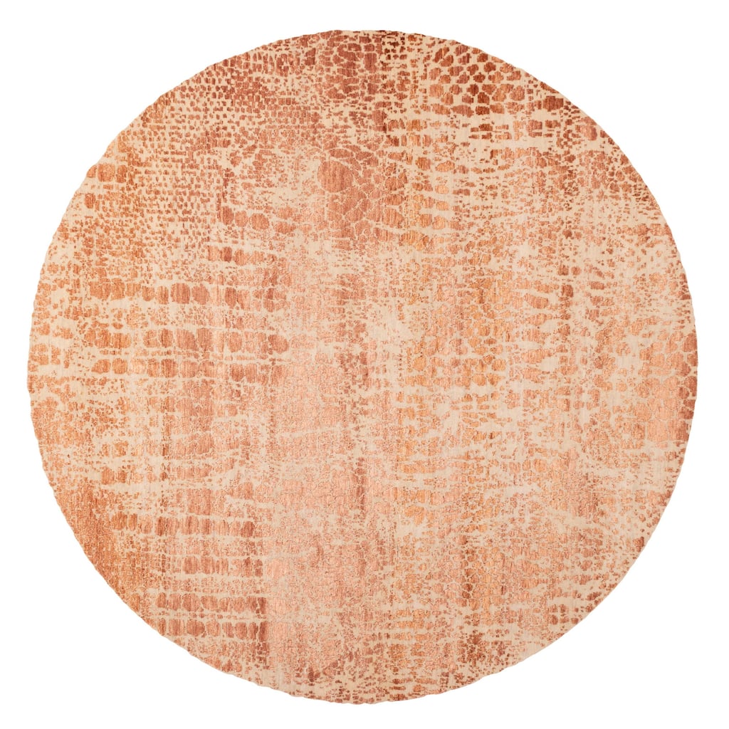 ECARPETGALLERY Hand-knotted Legacy Copper Silk, Wool Rug - 7'11 x 7'11