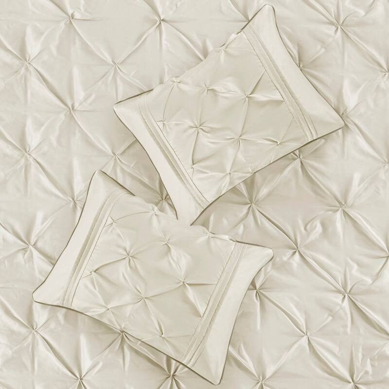 GDF Studio - Laurel 7-Piece Tufted Comforter Set with Decorative Pillows