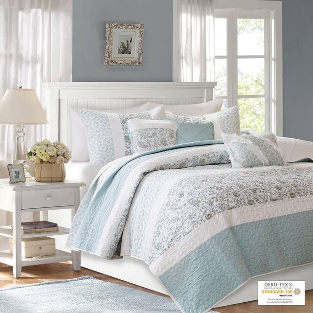 Madison Park Vanessa Cotton Percale 6-piece Coverlet Set