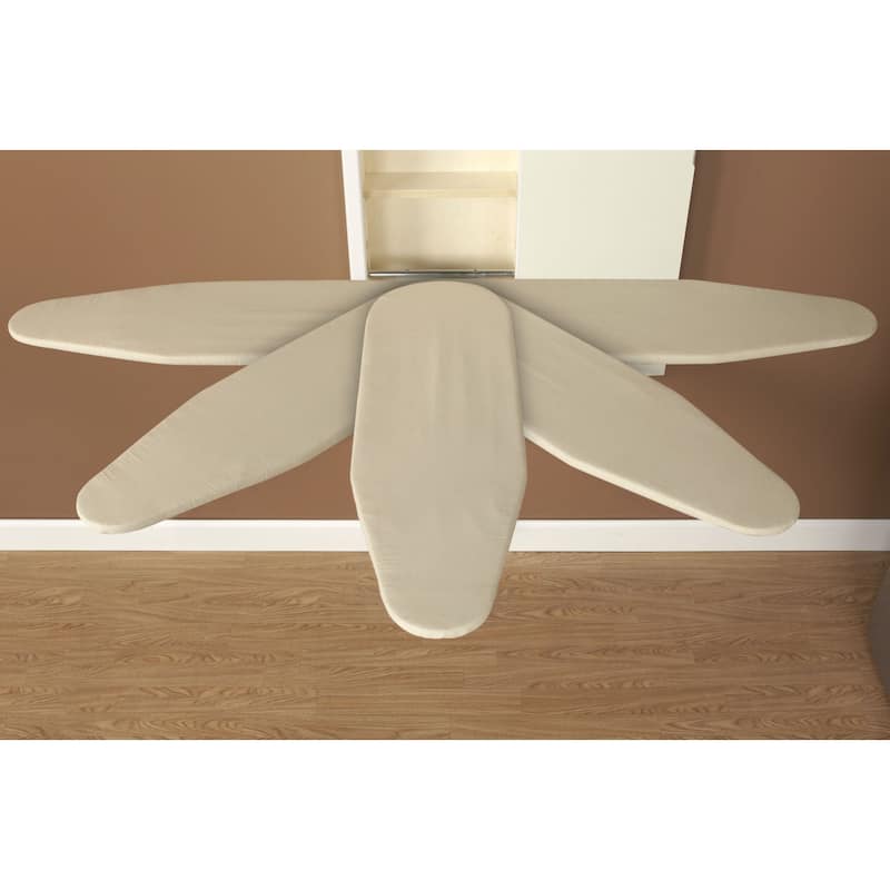 Household Essentials In Wall Recessed Ironing Board Cabinet with Storage Shelves - 7.8"L x 15.8"W x 47.8"H