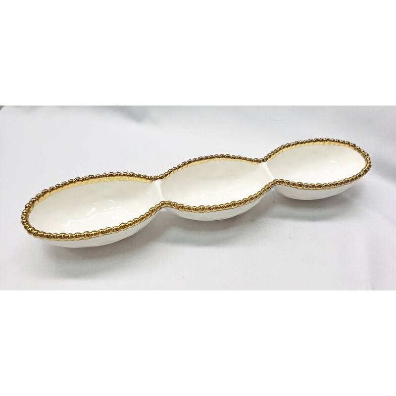 18" Bead 3-Section Platter