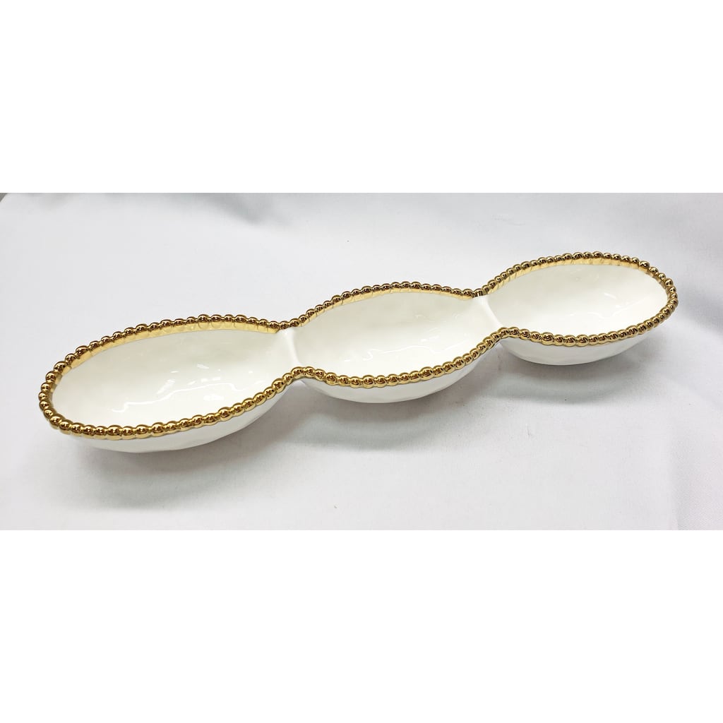 18" Bead 3-Section Platter