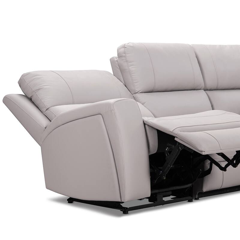Melbourne 122" Modern Power Motion 6-Piece Reclining Corner Sectional with Cup Holders