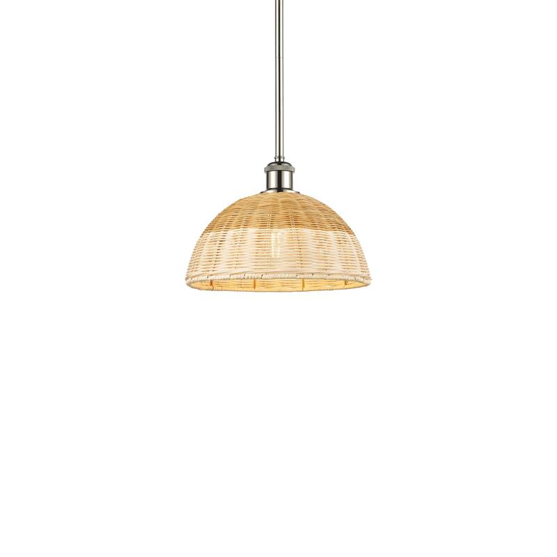 Innovations Lighting 516-1S-9-12 Bristol Natural II Pendant Bristol - Polished Nickel / Natural