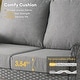 preview thumbnail 15 of 38, HOOOWOOO 5-piece Grey Wicker Chat Set Patio Conversation Set with Swivel Chairs
