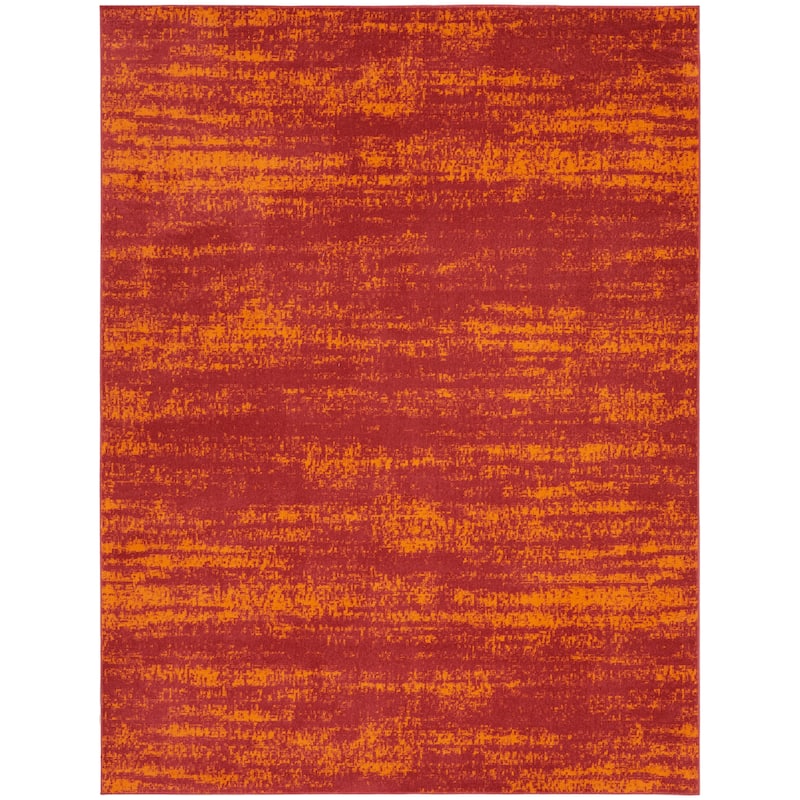 Nourison Essentials Solid Indoor/Outdoor Area Rug - 8' x 10' - Red