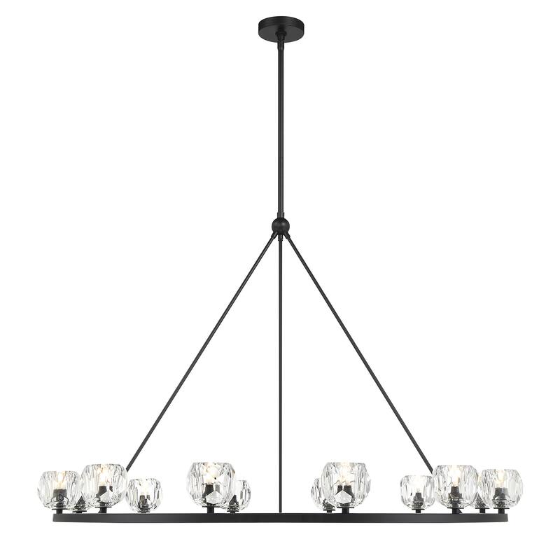Aragon 12 Light Matte Black Chandelier
