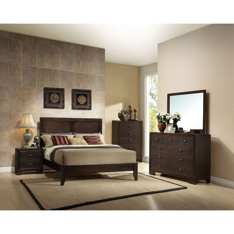 Mikel Espresso 9-Drawer Dresser