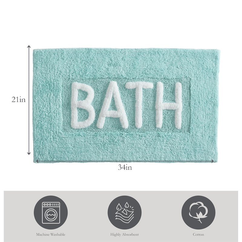Jean Pierre Novelty Cotton "BATH" 21 x 34 in. Rug