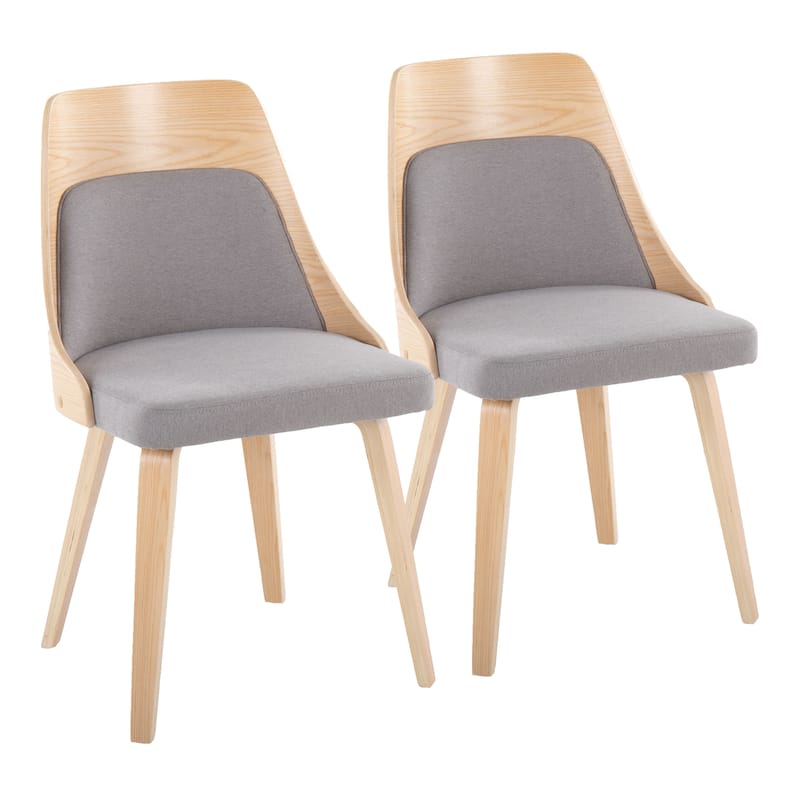Carson Carrington Vallemala Mid-Century Modern Chair with Bent Wood Legs (Set of 2)