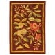 preview thumbnail 92 of 104, SAFAVIEH Handmade Chelsea Jalisa French Country Floral Wool Rug 2'6" x 4' - Burgundy - Rectangle