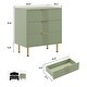 preview thumbnail 2 of 5, Garvee 3 Drawer Dresser for Bedroom, Fluted Modern Nightstand with Deep Drawers,Wooden Chest of Drawers