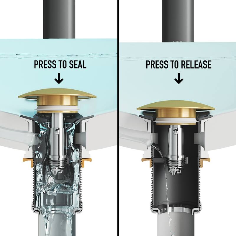 VIGO 1.75" W Bathroom Sink Pop-Up Drain