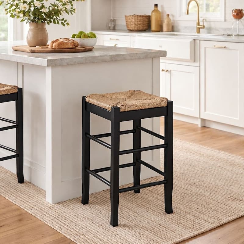 SQ Rush Backless Wood 24-inch Counter Stool