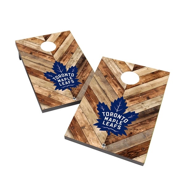 slide 2 of 5, Toronto Maple Leafs 2x4 NHL Cornhole Bag Toss Include Carry Case