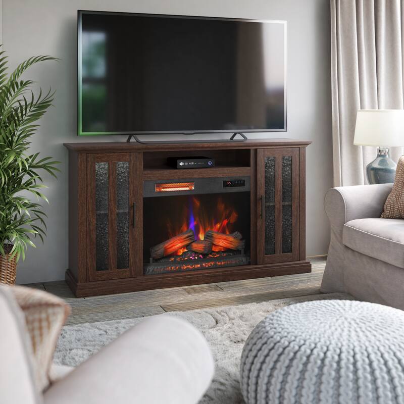 duraflame® Electric Fireplace TV Stand, Stromburg Oak