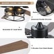 preview thumbnail 5 of 39, 52 Inch Indoor and Outdoor Farmhouse Ceiling Fan with Light DC motor Wooden Blades Waterproof