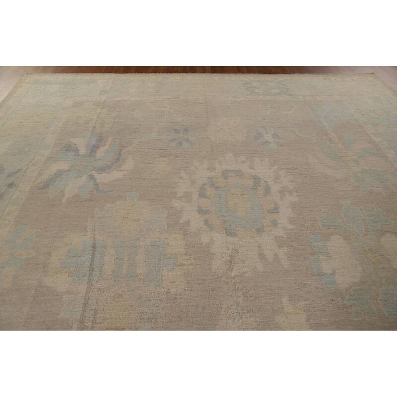 Vegetable Dye Oushak Large Area Rug Handmade Wool Carpet - 10'5"x 13'8"
