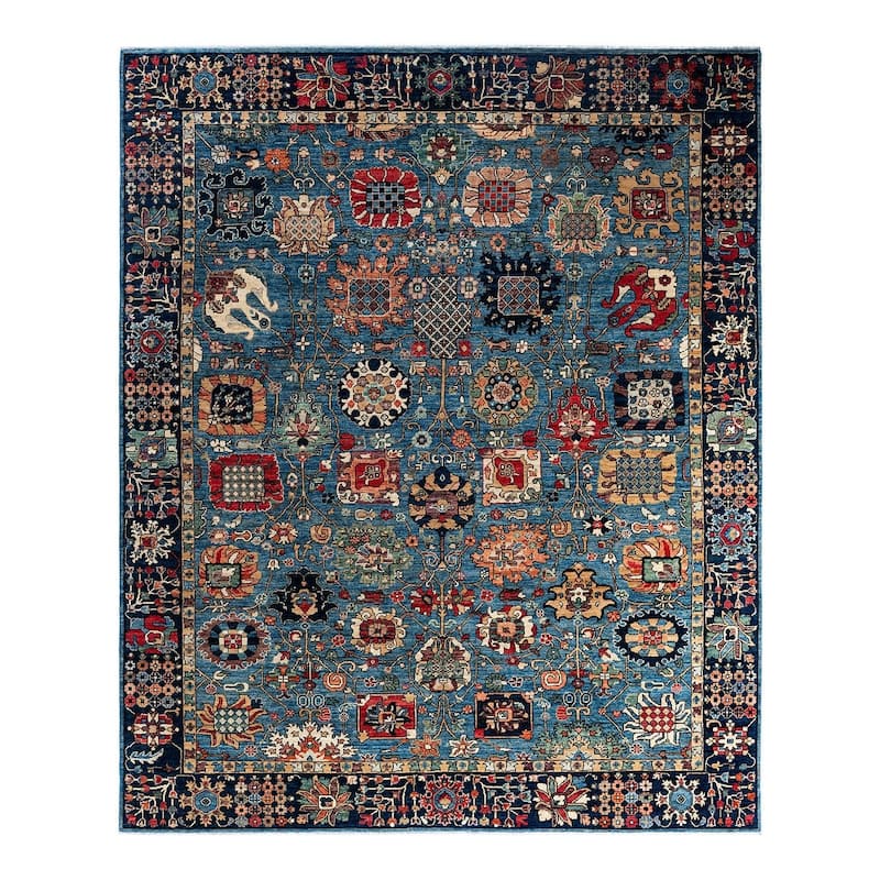 Serapi One-of-a-Kind Hand-Knotted Area Rug - Light Blue, 8' 0" x 9' 8" - 8' 0" x 9' 8"