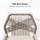 preview thumbnail 5 of 20, PURPLE LEAF Dining Set Patio Metal Rectangular Table and Wicker Rattan Chairs for Outside Porch Modern Outdoor Furniture Sets