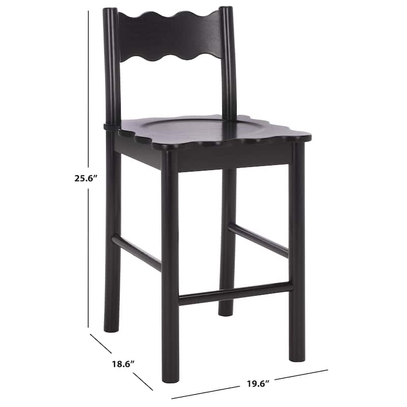 SAFAVIEH Home Nolly Scallop Counter Chair - 20"W x 19"D x 26"H
