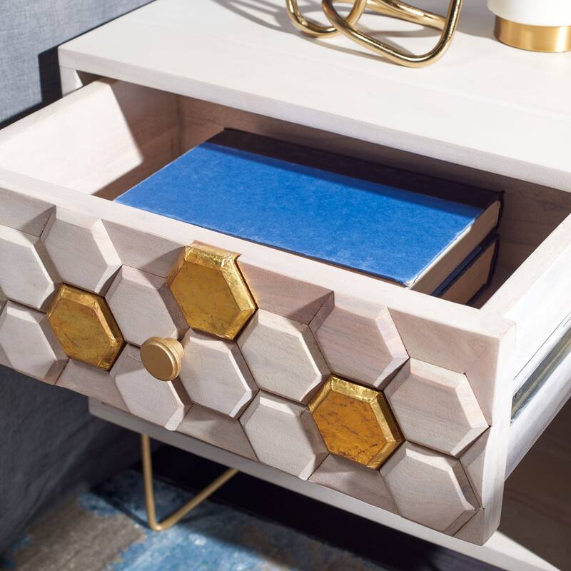 SAFAVIEH Alia 1-Drawer 1-Shelf Nightstand Table