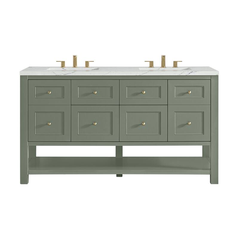 Breckenridge 60" Double Vanity, Smokey Celadon - 60D
