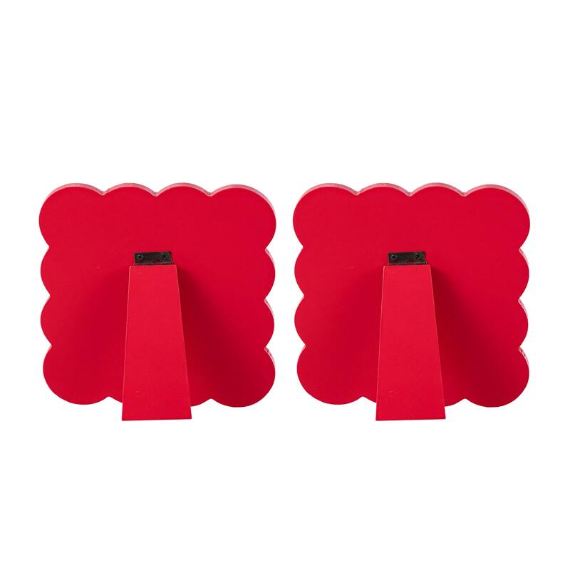 Glitzhome 6"H Set of 2 Valentine's Wooden LOVE Never Fails Table Decor