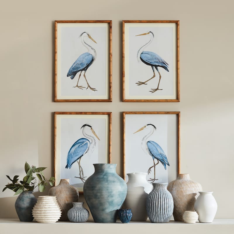 Elegant Blue Heron Coastal Prints