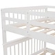 preview thumbnail 10 of 37, Full-Over-Full Convertible Bunk Bed with Storage Stairway & Twin Trundle, Soild Wood Bunk Bed Frame w/Full-Length Guardrail