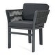 preview thumbnail 6 of 18, Christopher Knight Home - Avalon 7-Piece Outdoor Dining Set in Acacia Wood with Grey Aluminum Chairs and Cushions