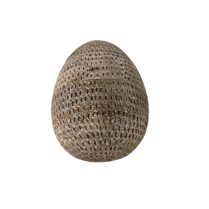 Large Wooden Enchanted Egg Tabletop Decoration - 8.75"