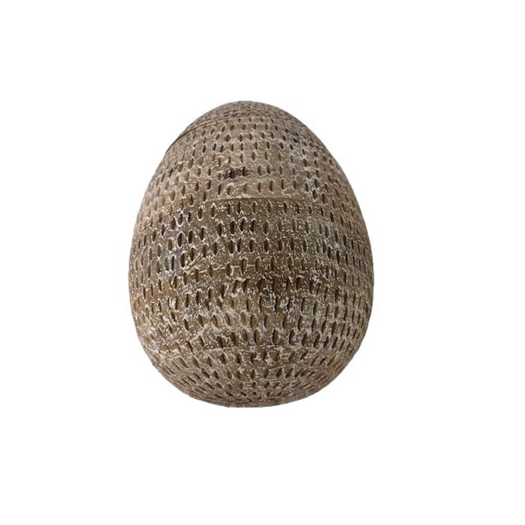 Large Wooden Enchanted Egg Tabletop Decoration - 8.75"