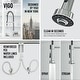 preview thumbnail 111 of 122, VIGO Edison 19" H Single Handle Pull-Down Sprayer Kitchen Faucet Set with Touchless Sensor