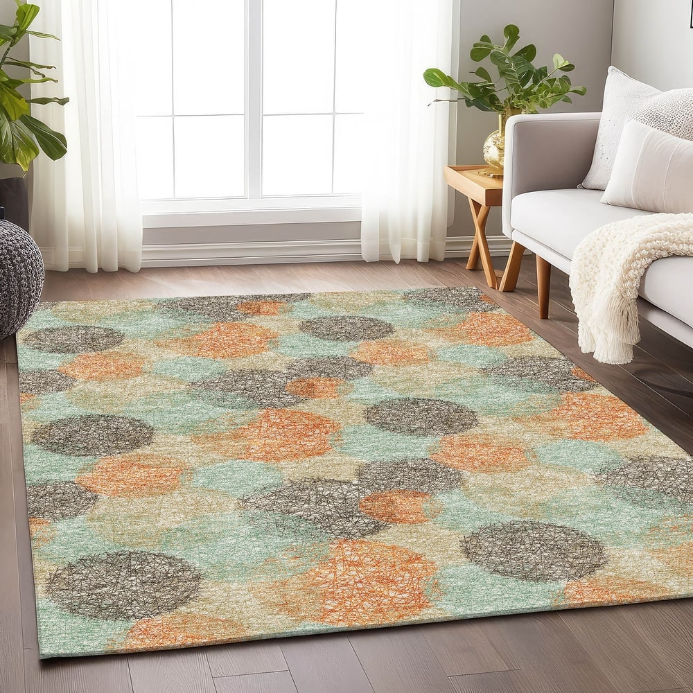 Premium Washable Super Soft Modern Sphere Mayfield Rug