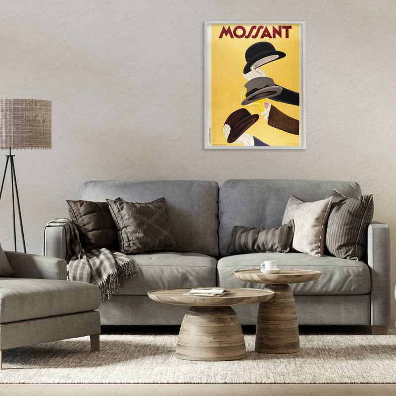 Stupell Vintage Top Hat Advertisement Framed Giclee Art Design By Marcus Jules