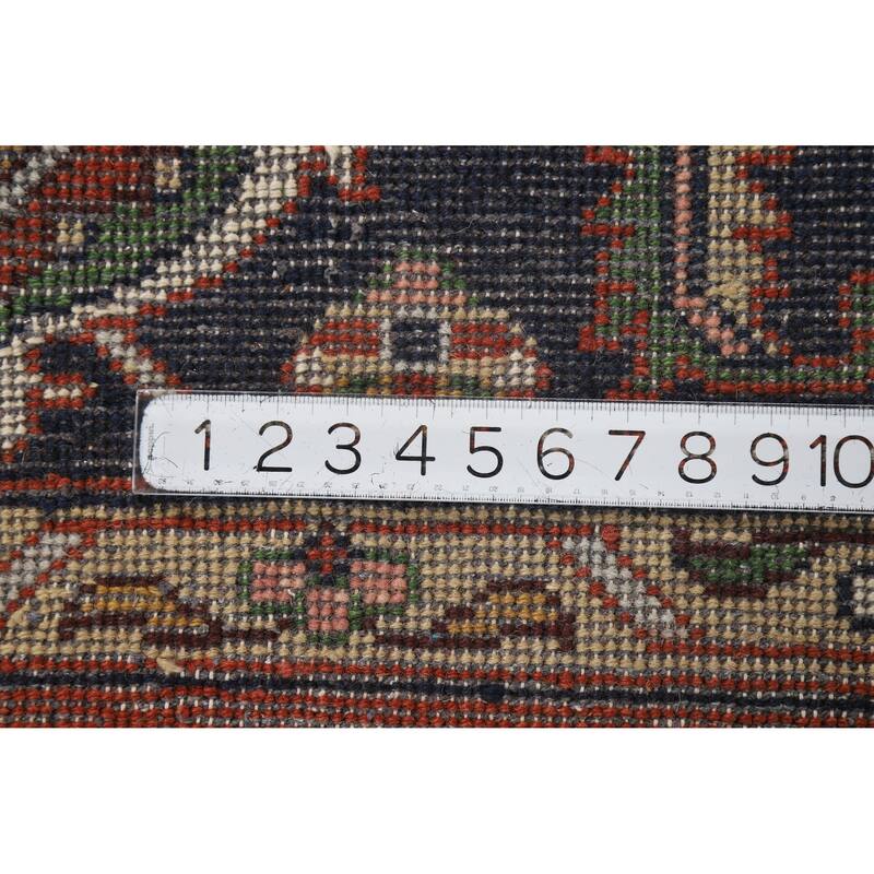 Hand Knotted Oriental 100% Wool Carpet Traditional Medallion Oranges & Rust Heriz (serapi) Area Rug - 11' 10'' X 8' 11''