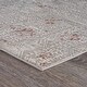 preview thumbnail 3 of 5, LR Home Carved Transitional Geometric Polyester Area Rug, Gray and Ivory