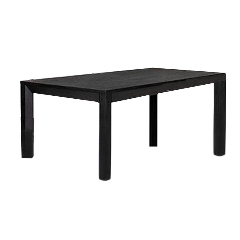 Kizie Dining Table, 94-118 Inch Extendable, Weathered Black Rubberwood