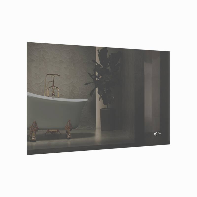 CB HOME LED Bathroom Mirror, Lighted Wall Mounted Vanity Mirror, Anti-fog, Backlit, Dimmable, Frameless, Horizontally/Vertically