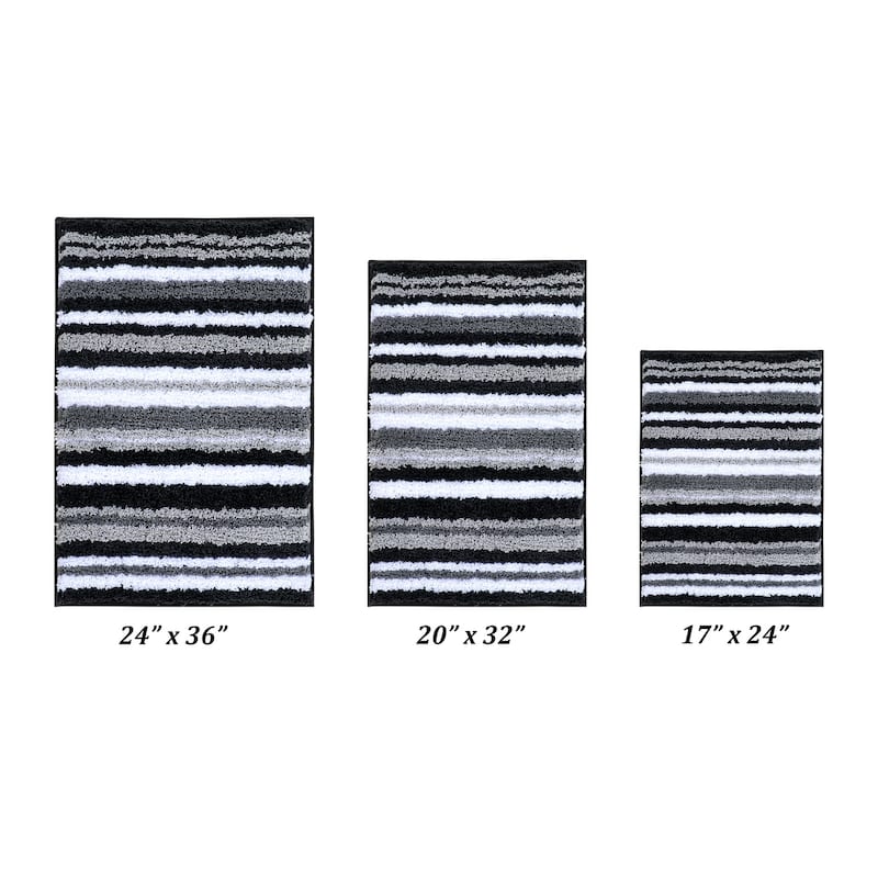 Better Trends Bath Rug 100% Polyester Super Absorbent Anti-Skid TPR Backing Bathroom Rug For Shower,Sink Mats Griffie Collection