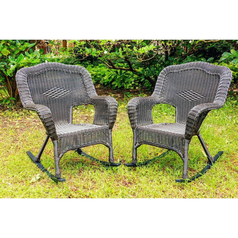 Maui Resin Wicker Porch Rocker (Set of 2)