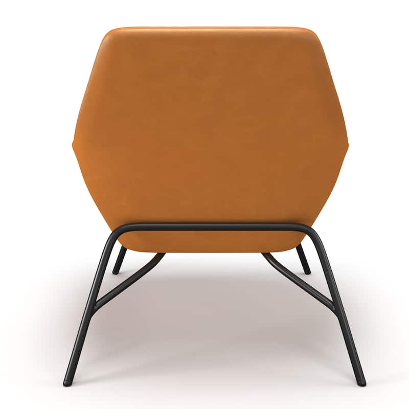 Elmira Vegan Leather Accent Chair - Black Vegan Leather