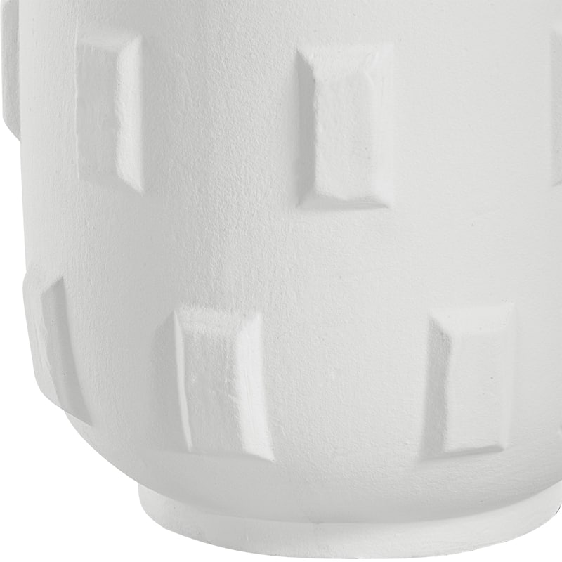 Uttermost Emerie Textured White Table Lamp - 26"H, Shade 10"H x 17"Dia.