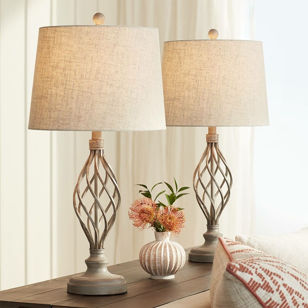 Iron scroll sales table lamp